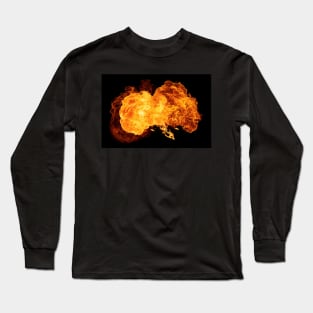 Realistic flames explosion Long Sleeve T-Shirt